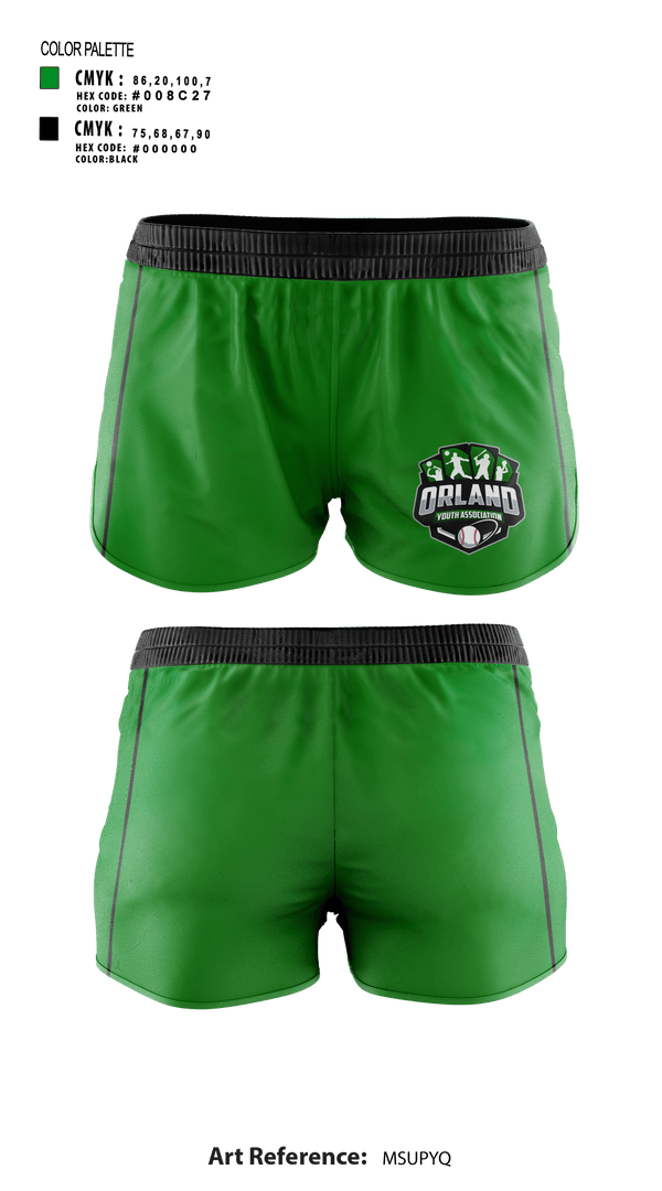 Women's Shorts, Orland Youth Association - OYA Baseball, Baseball, Teamtime, Team time, sublimation, custom sports apparel, team uniforms, spirit wear, spiritwear, sports uniforms, custom shirts, team store, custom team store, fundraiser sports, apparel fundraiser