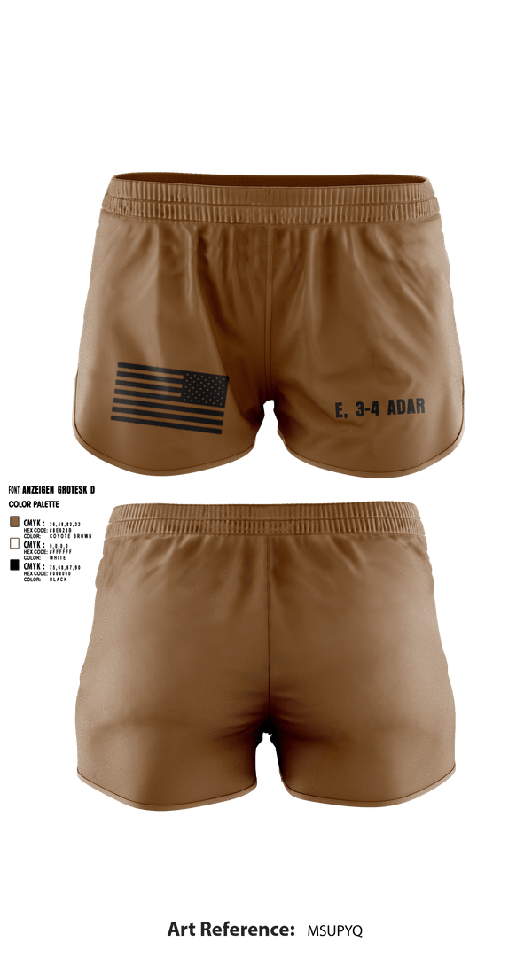 Ranger Panties, E, 3-4 ADAR, Army, Teamtime, Team time, sublimation, custom sports apparel, team uniforms, spirit wear, spiritwear, sports uniforms, custom shirts, team store, custom team store, fundraiser sports, apparel fundraiser