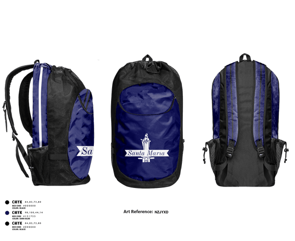 Gear Bag, Santa Maria, Men's Soccer, Teamtime, Team time, sublimation, custom sports apparel, team uniforms, spirit wear, spiritwear, sports uniforms, custom shirts, team store, custom team store, fundraiser sports, apparel fundraiser