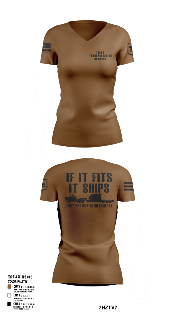Women's Short Sleeve Vneck Shirt, 740TH TRANSPORTATION COMPANY, National Guard, Teamtime, Team time, sublimation, custom sports apparel, team uniforms, spirit wear, spiritwear, sports uniforms, custom shirts, team store, custom team store, fundraiser sports, apparel fundraiser
