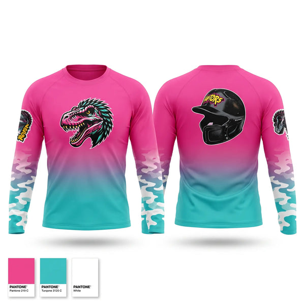 Long Sleeve Performance Shirt, PyroRaptors, Baseball, Teamtime, Team time, sublimation, custom sports apparel, team uniforms, spirit wear, spiritwear, sports uniforms, custom shirts, team store, custom team store, fundraiser sports, apparel fundraiser