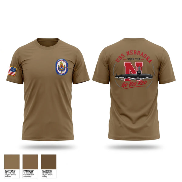 Old School Cotton Feel Shirt, USS Nebraska, Navy, Teamtime, Team time, sublimation, custom sports apparel, team uniforms, spirit wear, spiritwear, sports uniforms, custom shirts, team store, custom team store, fundraiser sports, apparel fundraiser