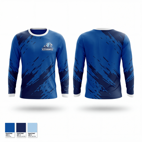 Long Sleeve Performance Shirt, Charlotte Icehawks, Ice Hockey, Teamtime, Team time, sublimation, custom sports apparel, team uniforms, spirit wear, spiritwear, sports uniforms, custom shirts, team store, custom team store, fundraiser sports, apparel fundraiser
