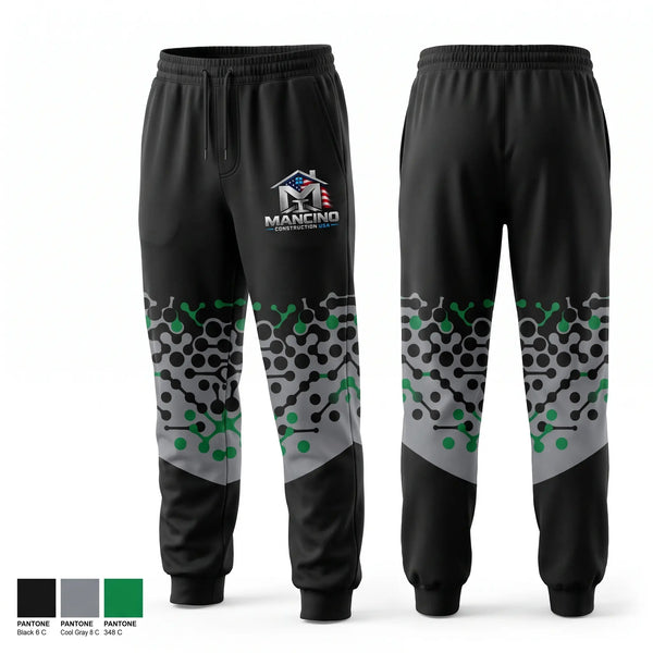 Sweatpants, Mancino construction USA, , Teamtime, Team time, sublimation, custom sports apparel, team uniforms, spirit wear, spiritwear, sports uniforms, custom shirts, team store, custom team store, fundraiser sports, apparel fundraiser