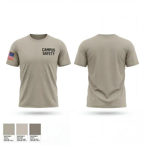 Old School Cotton Feel Shirt, Campus Safety, Police, Teamtime, Team time, sublimation, custom sports apparel, team uniforms, spirit wear, spiritwear, sports uniforms, custom shirts, team store, custom team store, fundraiser sports, apparel fundraiser