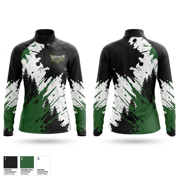 Quarter Zip Jacket, Wicked Cheer Academy, Cheer, Teamtime, Team time, sublimation, custom sports apparel, team uniforms, spirit wear, spiritwear, sports uniforms, custom shirts, team store, custom team store, fundraiser sports, apparel fundraiser