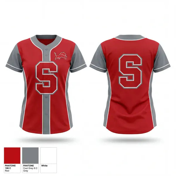 Two Button Softball Jersey, Selmer Middle School Softball, Softball, Teamtime, Team time, sublimation, custom sports apparel, team uniforms, spirit wear, spiritwear, sports uniforms, custom shirts, team store, custom team store, fundraiser sports, apparel fundraiser