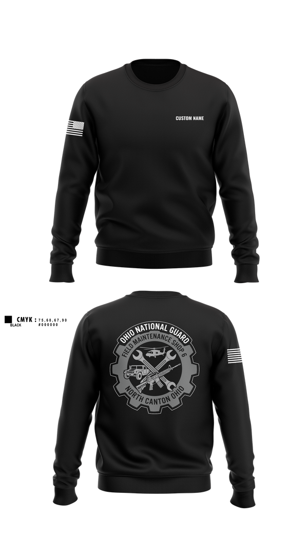 Crew Neck Sweatshirt, FMS 6, National Guard, Teamtime, Team time, sublimation, custom sports apparel, team uniforms, spirit wear, spiritwear, sports uniforms, custom shirts, team store, custom team store, fundraiser sports, apparel fundraiser