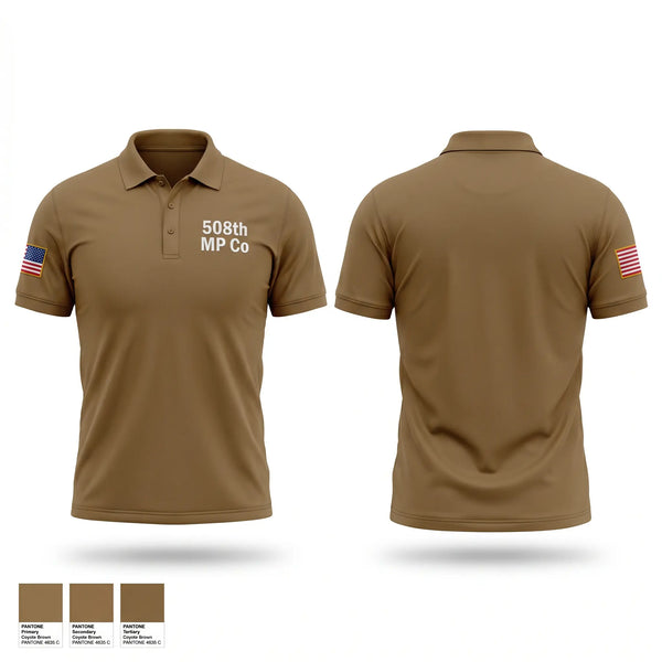 Short Sleeve Performance Polo, 508th MP Co, National Guard, Teamtime, Team time, sublimation, custom sports apparel, team uniforms, spirit wear, spiritwear, sports uniforms, custom shirts, team store, custom team store, fundraiser sports, apparel fundraiser