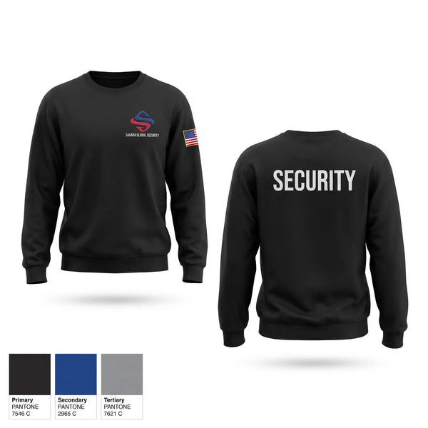 Crew Neck Sweatshirt, Sahara Global Security, Police, Teamtime, Team time, sublimation, custom sports apparel, team uniforms, spirit wear, spiritwear, sports uniforms, custom shirts, team store, custom team store, fundraiser sports, apparel fundraiser