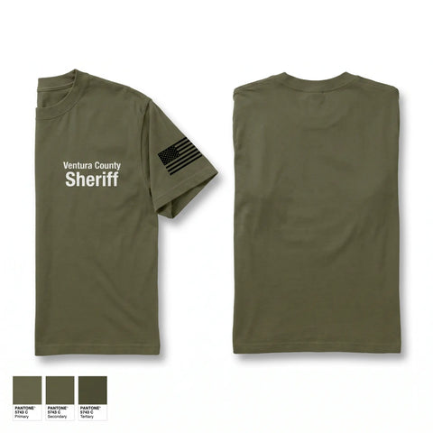Old School Cotton Feel Shirt, Ventura County Sheriff, Police, Teamtime, Team time, sublimation, custom sports apparel, team uniforms, spirit wear, spiritwear, sports uniforms, custom shirts, team store, custom team store, fundraiser sports, apparel fundraiser