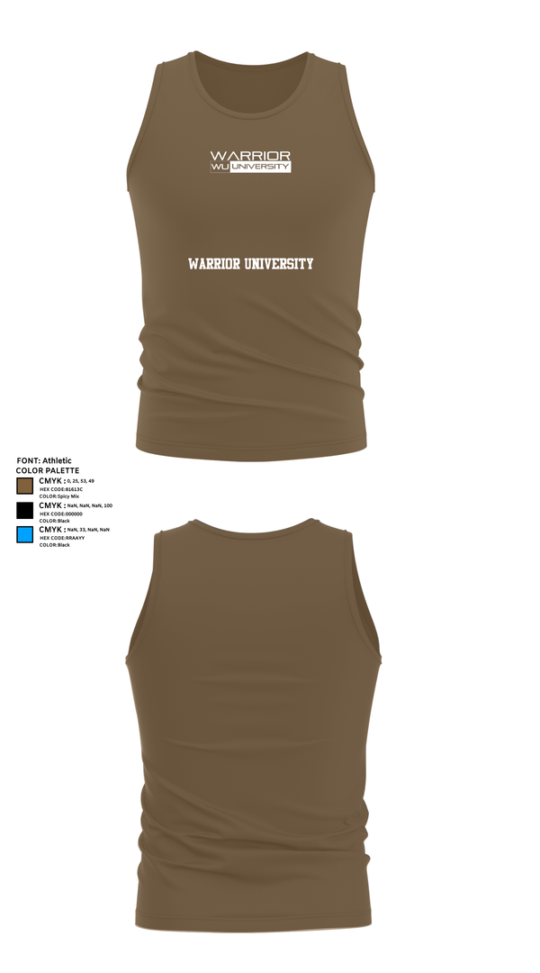 Tank Top, Warrior University, , Teamtime, Team time, sublimation, custom sports apparel, team uniforms, spirit wear, spiritwear, sports uniforms, custom shirts, team store, custom team store, fundraiser sports, apparel fundraiser