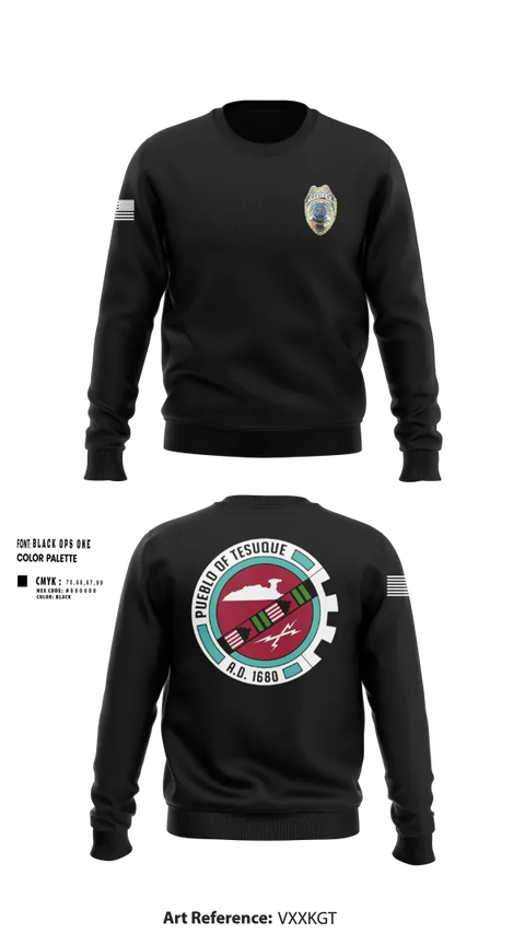 Crew Neck Sweatshirt, Tesuque Police, Police, Teamtime, Team time, sublimation, custom sports apparel, team uniforms, spirit wear, spiritwear, sports uniforms, custom shirts, team store, custom team store, fundraiser sports, apparel fundraiser