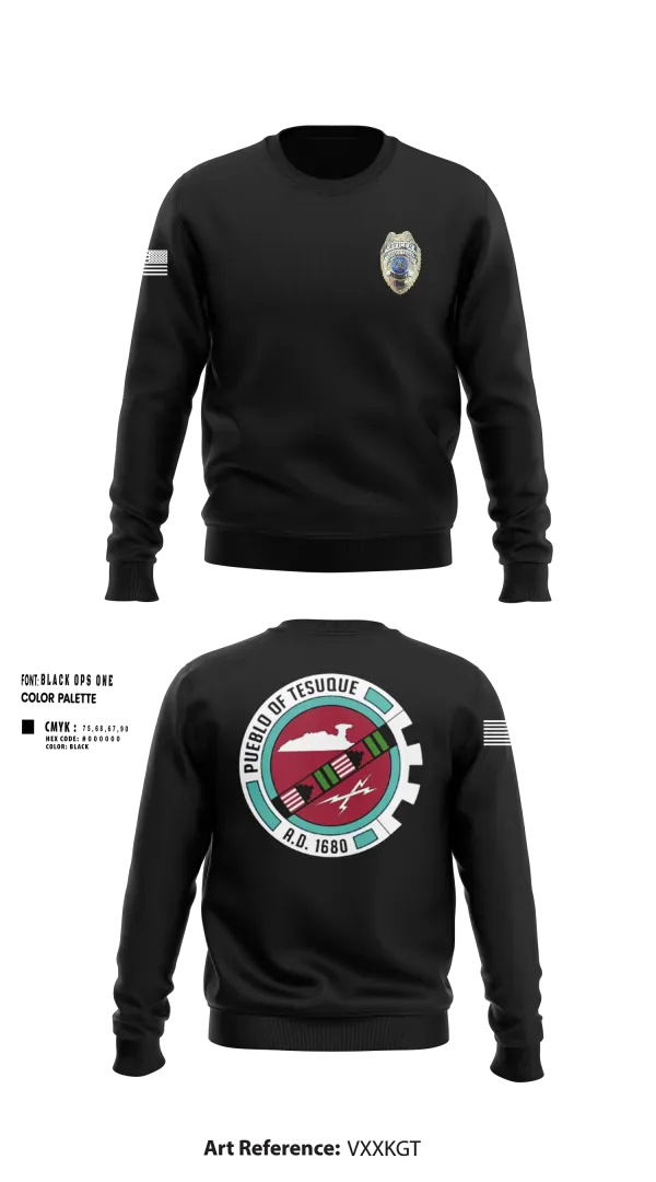 Crew Neck Sweatshirt, Tesuque Police, Police, Teamtime, Team time, sublimation, custom sports apparel, team uniforms, spirit wear, spiritwear, sports uniforms, custom shirts, team store, custom team store, fundraiser sports, apparel fundraiser