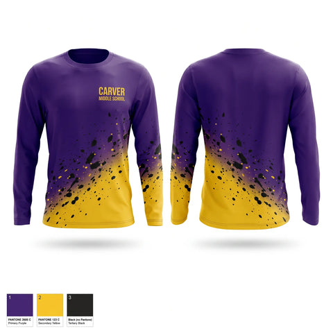 Long Sleeve Performance Shirt, CARVER MIDDLE SCHOOL, , Teamtime, Team time, sublimation, custom sports apparel, team uniforms, spirit wear, spiritwear, sports uniforms, custom shirts, team store, custom team store, fundraiser sports, apparel fundraiser