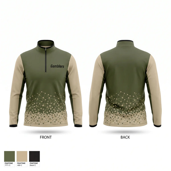 Quarter Zip Jacket, Gamblers, Ice Hockey, Teamtime, Team time, sublimation, custom sports apparel, team uniforms, spirit wear, spiritwear, sports uniforms, custom shirts, team store, custom team store, fundraiser sports, apparel fundraiser