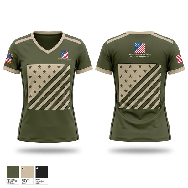 Womens Short Sleeve Vneck Shirt, 343, Police, Teamtime, Team time, sublimation, custom sports apparel, team uniforms, spirit wear, spiritwear, sports uniforms, custom shirts, team store, custom team store, fundraiser sports, apparel fundraiser