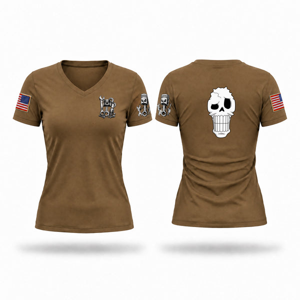 Womens Short Sleeve Vneck Shirt, GSE, Army, Teamtime, Team time, sublimation, custom sports apparel, team uniforms, spirit wear, spiritwear, sports uniforms, custom shirts, team store, custom team store, fundraiser sports, apparel fundraiser