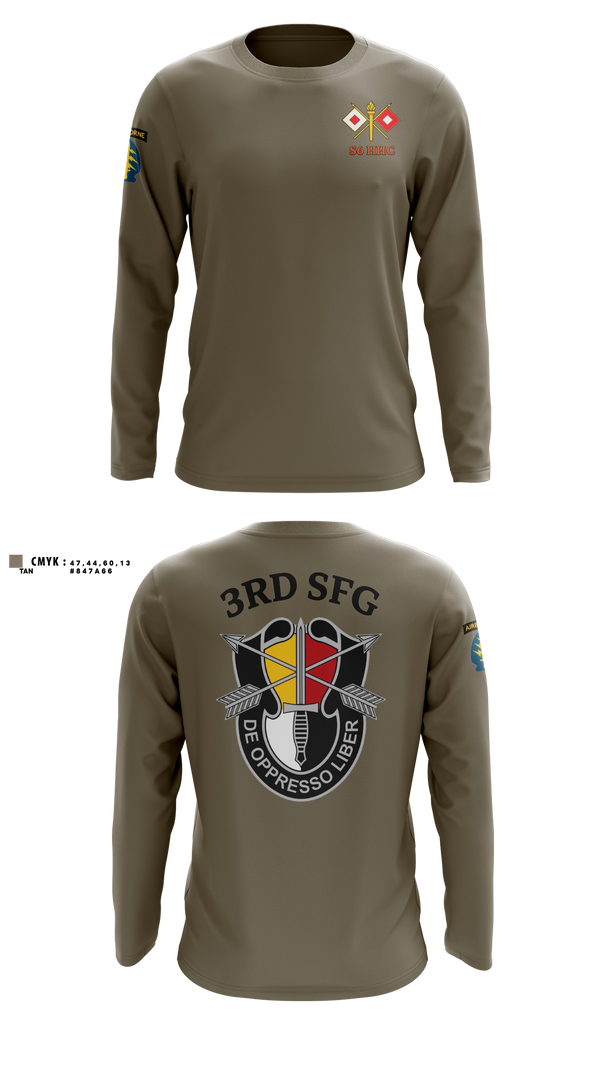 Long Sleeve Performance Shirt, S6 HHC 3SFG(A), Army, Teamtime, Team time, sublimation, custom sports apparel, team uniforms, spirit wear, spiritwear, sports uniforms, custom shirts, team store, custom team store, fundraiser sports, apparel fundraiser