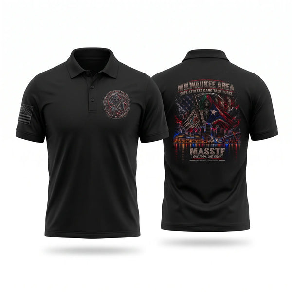 Short Sleeve Performance Polo, Milwaukee Area Safe Streets Gang Task Force v.2, Police, Teamtime, Team time, sublimation, custom sports apparel, team uniforms, spirit wear, spiritwear, sports uniforms, custom shirts, team store, custom team store, fundraiser sports, apparel fundraiser