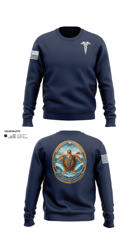 Crew Neck Sweatshirt, Air Station Corpus Christi Clinic, Coast Guard, Teamtime, Team time, sublimation, custom sports apparel, team uniforms, spirit wear, spiritwear, sports uniforms, custom shirts, team store, custom team store, fundraiser sports, apparel fundraiser