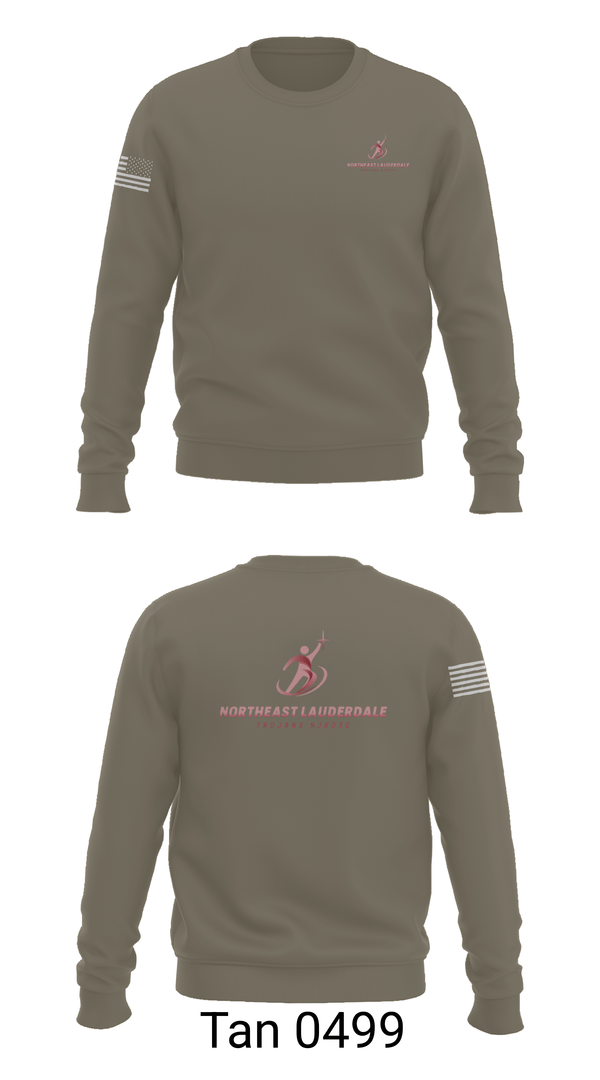 Crew Neck Sweatshirt, Northeast Lauderdale Trojans NJROTC, Navy, Teamtime, Team time, sublimation, custom sports apparel, team uniforms, spirit wear, spiritwear, sports uniforms, custom shirts, team store, custom team store, fundraiser sports, apparel fundraiser