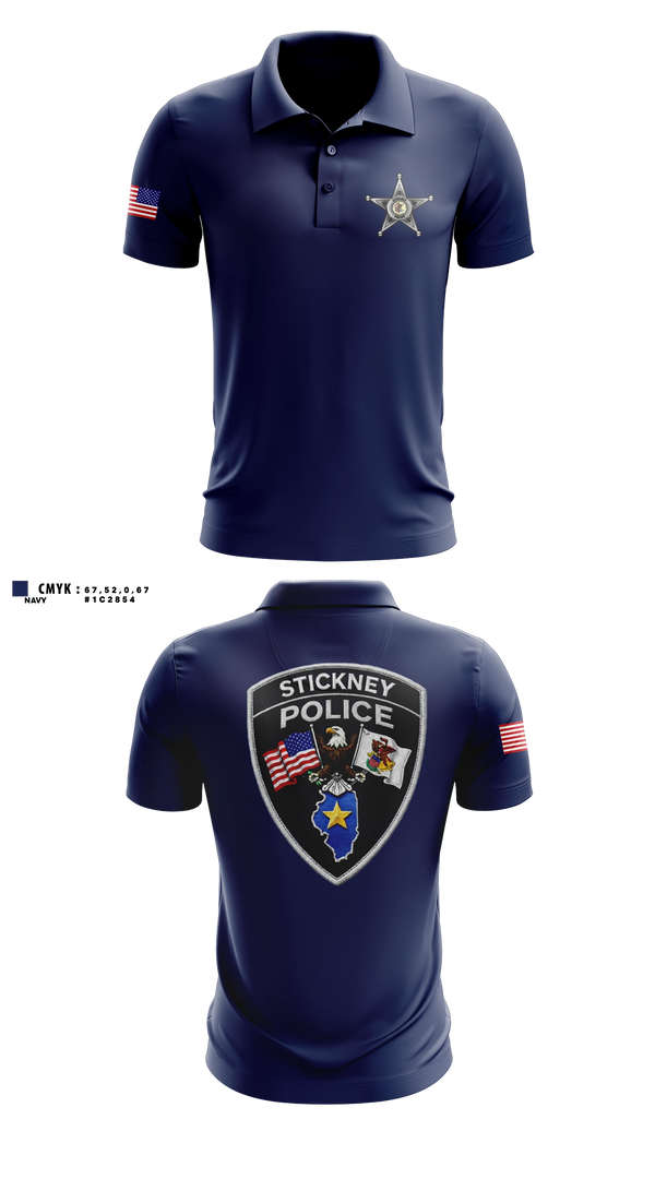 Short Sleeve Performance Polo, Stickney Police, Police, Teamtime, Team time, sublimation, custom sports apparel, team uniforms, spirit wear, spiritwear, sports uniforms, custom shirts, team store, custom team store, fundraiser sports, apparel fundraiser