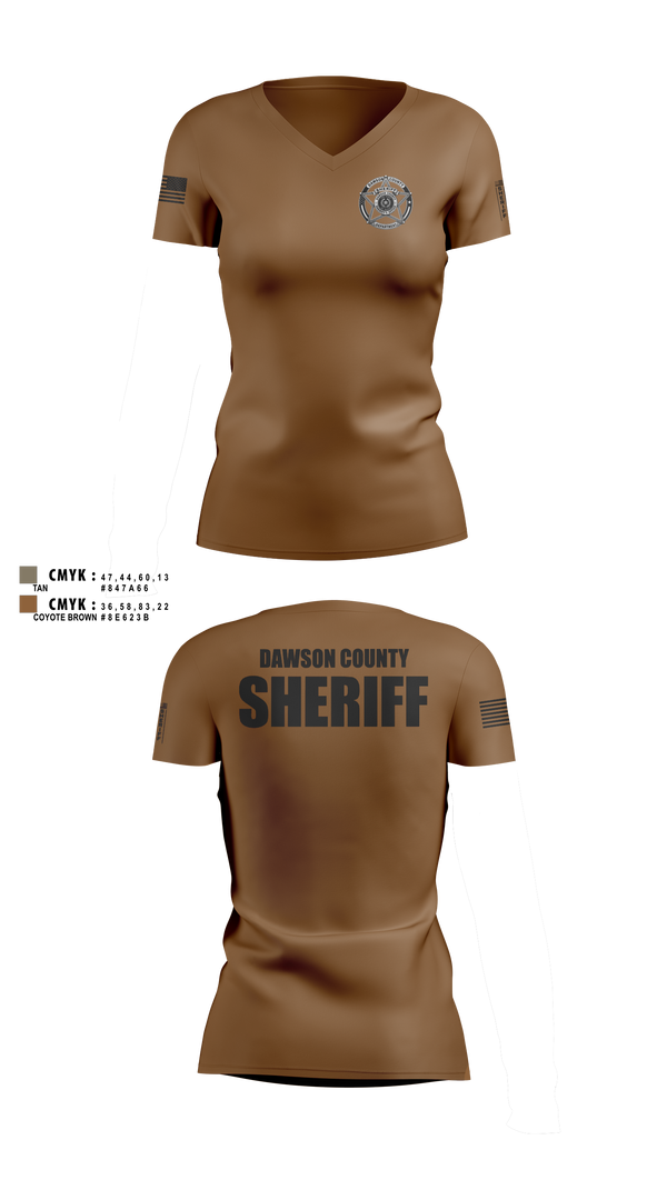 Womens Short Sleeve Vneck Shirt, Dawson County Sheriff’s Office, Police, Teamtime, Team time, sublimation, custom sports apparel, team uniforms, spirit wear, spiritwear, sports uniforms, custom shirts, team store, custom team store, fundraiser sports, apparel fundraiser