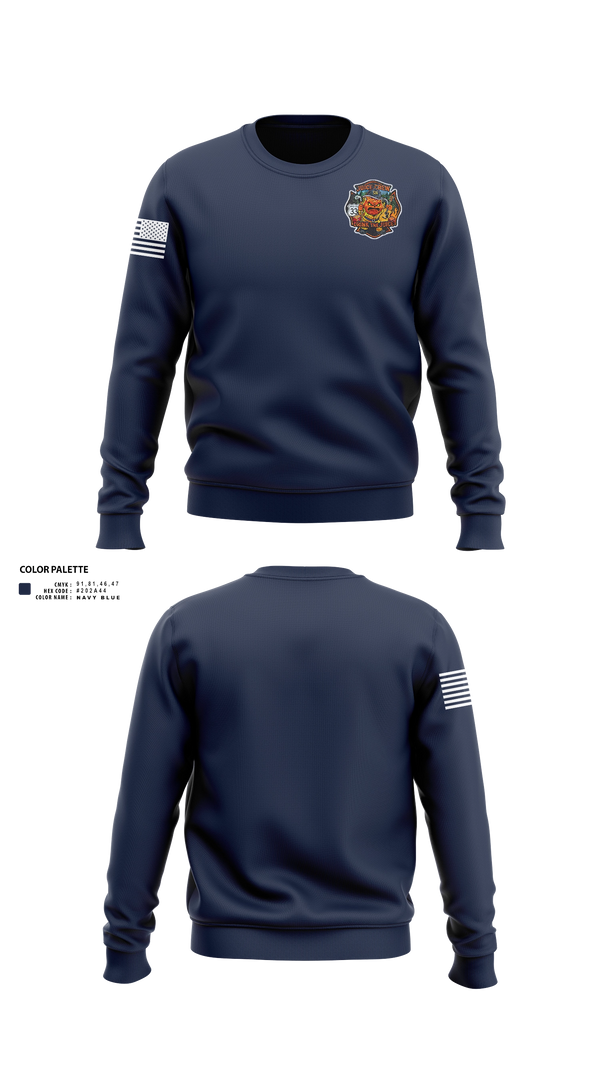 Crew Neck Sweatshirt, 3 unit juice, Fire Department, Teamtime, Team time, sublimation, custom sports apparel, team uniforms, spirit wear, spiritwear, sports uniforms, custom shirts, team store, custom team store, fundraiser sports, apparel fundraiser