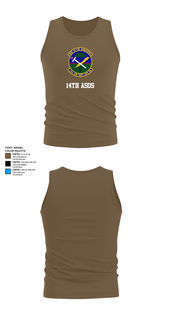 Tank Top, 14th ASOS, , Teamtime, Team time, sublimation, custom sports apparel, team uniforms, spirit wear, spiritwear, sports uniforms, custom shirts, team store, custom team store, fundraiser sports, apparel fundraiser