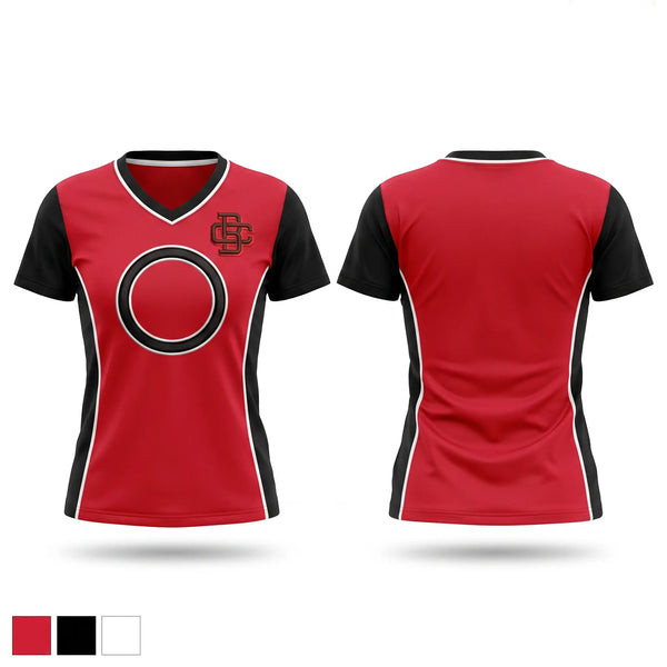 Womens Short Sleeve Vneck Shirt, Riverhawks, Baseball, Teamtime, Team time, sublimation, custom sports apparel, team uniforms, spirit wear, spiritwear, sports uniforms, custom shirts, team store, custom team store, fundraiser sports, apparel fundraiser