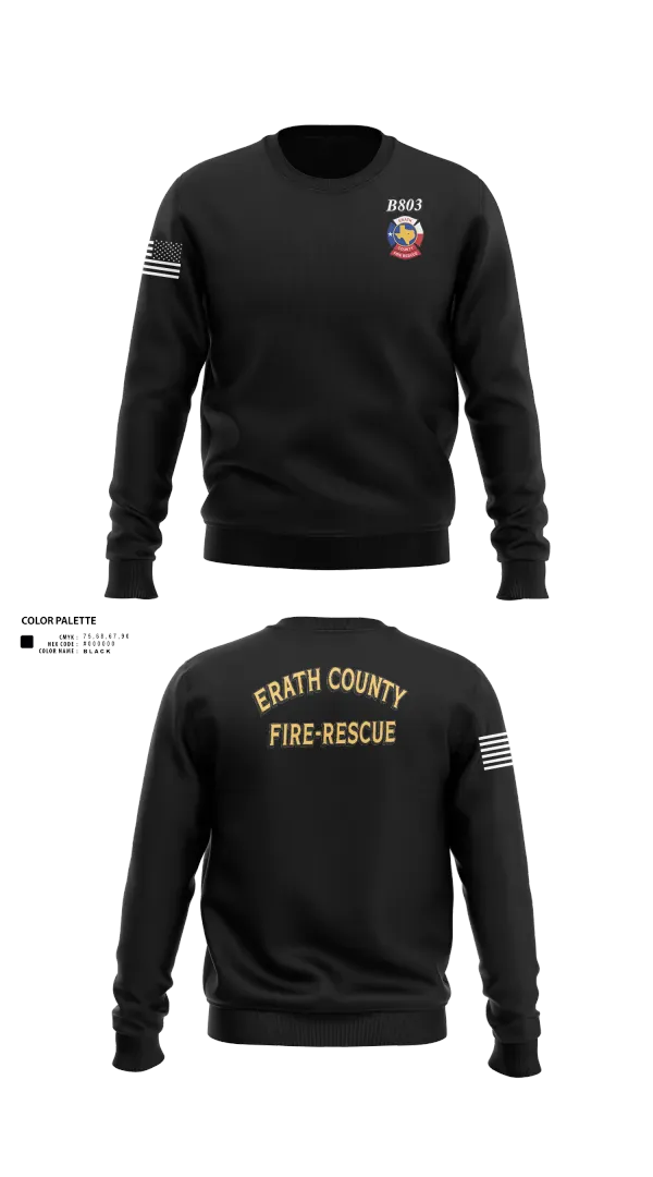 Crew Neck Sweatshirt, Erath county fire and rescue, Fire Department, Teamtime, Team time, sublimation, custom sports apparel, team uniforms, spirit wear, spiritwear, sports uniforms, custom shirts, team store, custom team store, fundraiser sports, apparel fundraiser