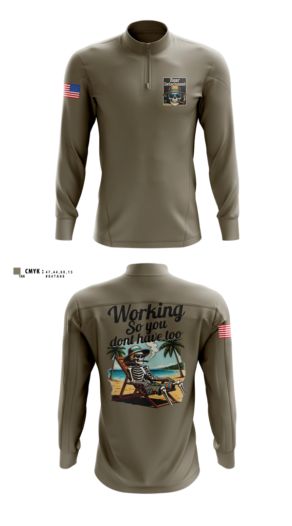 Quarter Zip Jacket, 252engcoreardetachment, Army, Teamtime, Team time, sublimation, custom sports apparel, team uniforms, spirit wear, spiritwear, sports uniforms, custom shirts, team store, custom team store, fundraiser sports, apparel fundraiser