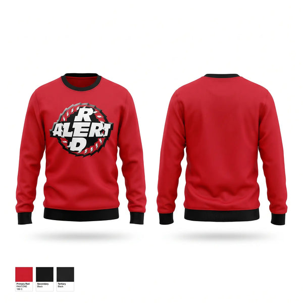 Crew Neck Sweatshirt, Red Alert, Softball, Teamtime, Team time, sublimation, custom sports apparel, team uniforms, spirit wear, spiritwear, sports uniforms, custom shirts, team store, custom team store, fundraiser sports, apparel fundraiser
