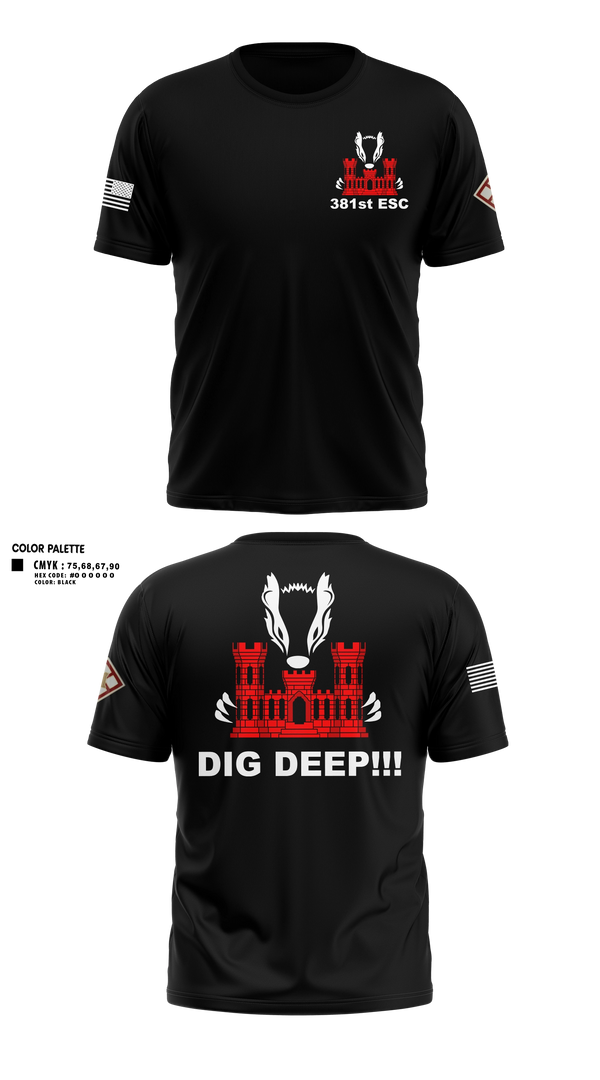 Old School Cotton Feel Shirt, 381 EN CO, Army, Teamtime, Team time, sublimation, custom sports apparel, team uniforms, spirit wear, spiritwear, sports uniforms, custom shirts, team store, custom team store, fundraiser sports, apparel fundraiser