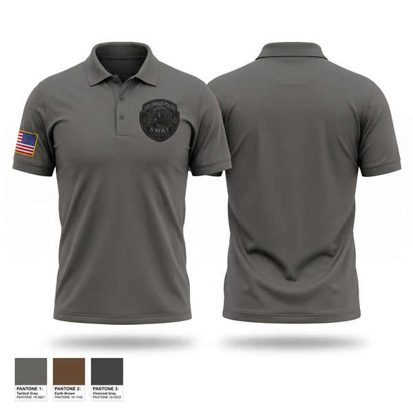 Short Sleeve Performance Polo, Columbus SWAT, Police, Teamtime, Team time, sublimation, custom sports apparel, team uniforms, spirit wear, spiritwear, sports uniforms, custom shirts, team store, custom team store, fundraiser sports, apparel fundraiser