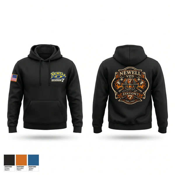 Hoodie, Newell VFD, Fire Department, Teamtime, Team time, sublimation, custom sports apparel, team uniforms, spirit wear, spiritwear, sports uniforms, custom shirts, team store, custom team store, fundraiser sports, apparel fundraiser