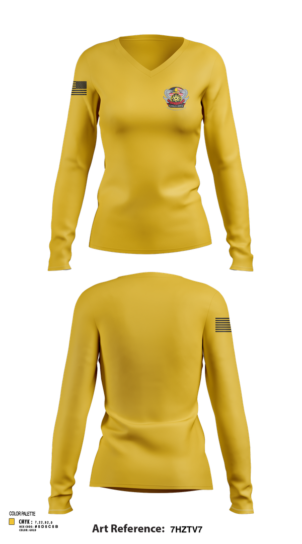 Womens Long Sleeve Vneck Shirt, Kings Bay PMT, , Teamtime, Team time, sublimation, custom sports apparel, team uniforms, spirit wear, spiritwear, sports uniforms, custom shirts, team store, custom team store, fundraiser sports, apparel fundraiser
