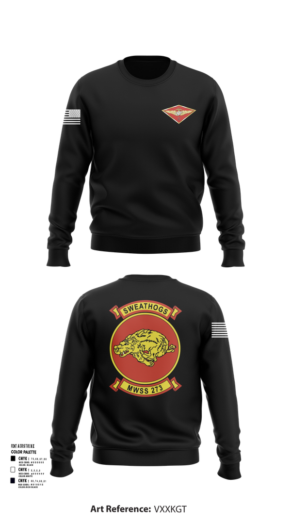 Crew Neck Sweatshirt, MWSS-273, Marines, Teamtime, Team time, sublimation, custom sports apparel, team uniforms, spirit wear, spiritwear, sports uniforms, custom shirts, team store, custom team store, fundraiser sports, apparel fundraiser
