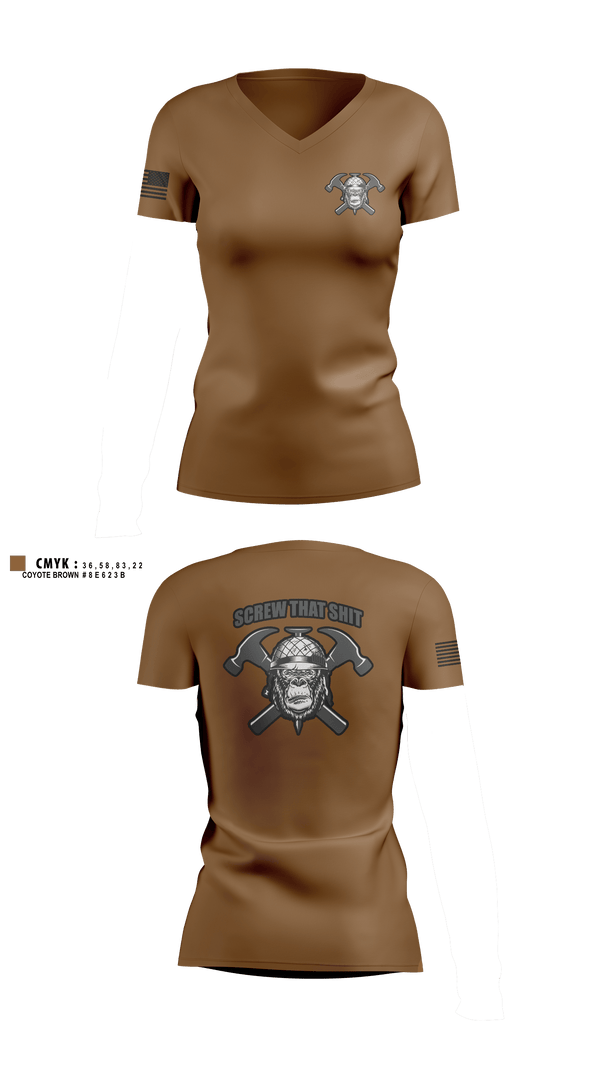 Womens Short Sleeve Vneck Shirt, HEAVY HITTERS, Army, Teamtime, Team time, sublimation, custom sports apparel, team uniforms, spirit wear, spiritwear, sports uniforms, custom shirts, team store, custom team store, fundraiser sports, apparel fundraiser