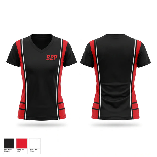 Womens Short Sleeve Vneck Shirt, S2P, Women's Basketball, Teamtime, Team time, sublimation, custom sports apparel, team uniforms, spirit wear, spiritwear, sports uniforms, custom shirts, team store, custom team store, fundraiser sports, apparel fundraiser