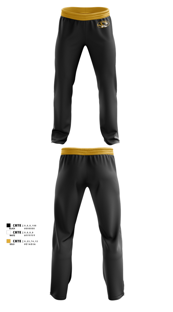 Sweatpants, Mizzou Golf, Golf, Teamtime, Team time, sublimation, custom sports apparel, team uniforms, spirit wear, spiritwear, sports uniforms, custom shirts, team store, custom team store, fundraiser sports, apparel fundraiser