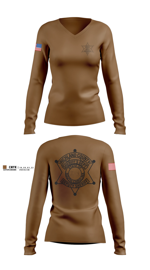 Womens Long Sleeve Vneck Shirt, RCSD, Police, Teamtime, Team time, sublimation, custom sports apparel, team uniforms, spirit wear, spiritwear, sports uniforms, custom shirts, team store, custom team store, fundraiser sports, apparel fundraiser