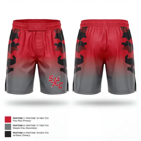 Fight Shorts, SJCC Wrestling, Wrestling, Teamtime, Team time, sublimation, custom sports apparel, team uniforms, spirit wear, spiritwear, sports uniforms, custom shirts, team store, custom team store, fundraiser sports, apparel fundraiser