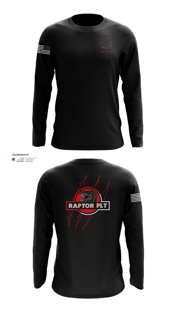 Long Sleeve Performance Shirt, Raptor Platoon, 4-9 CAV, , Teamtime, Team time, sublimation, custom sports apparel, team uniforms, spirit wear, spiritwear, sports uniforms, custom shirts, team store, custom team store, fundraiser sports, apparel fundraiser
