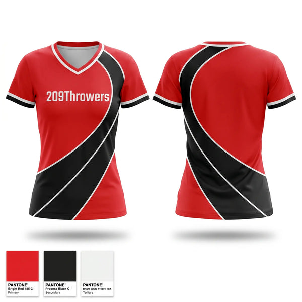 Womens Short Sleeve Vneck Shirt, 209Throwers, Track & Field, Teamtime, Team time, sublimation, custom sports apparel, team uniforms, spirit wear, spiritwear, sports uniforms, custom shirts, team store, custom team store, fundraiser sports, apparel fundraiser