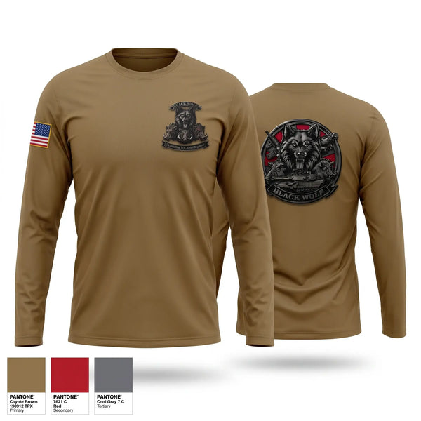 Long Sleeve Performance Shirt, Black Wolf Company, 3-67 AR, Army, Teamtime, Team time, sublimation, custom sports apparel, team uniforms, spirit wear, spiritwear, sports uniforms, custom shirts, team store, custom team store, fundraiser sports, apparel fundraiser