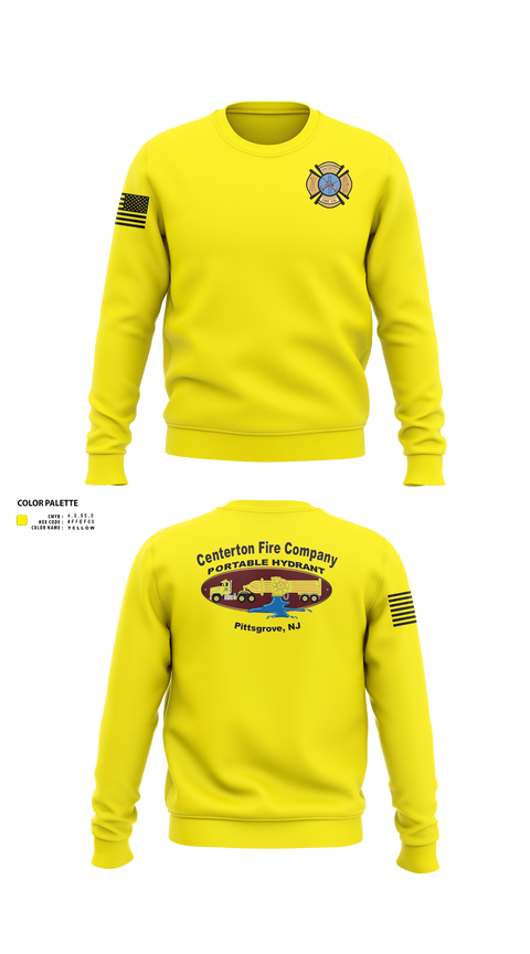 Crew Neck Sweatshirt, Centerton fire company, Fire Department, Teamtime, Team time, sublimation, custom sports apparel, team uniforms, spirit wear, spiritwear, sports uniforms, custom shirts, team store, custom team store, fundraiser sports, apparel fundraiser