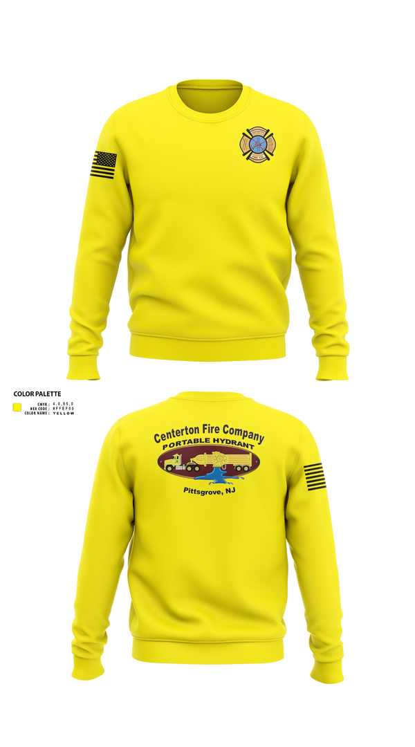 Crew Neck Sweatshirt, Centerton fire company, Fire Department, Teamtime, Team time, sublimation, custom sports apparel, team uniforms, spirit wear, spiritwear, sports uniforms, custom shirts, team store, custom team store, fundraiser sports, apparel fundraiser