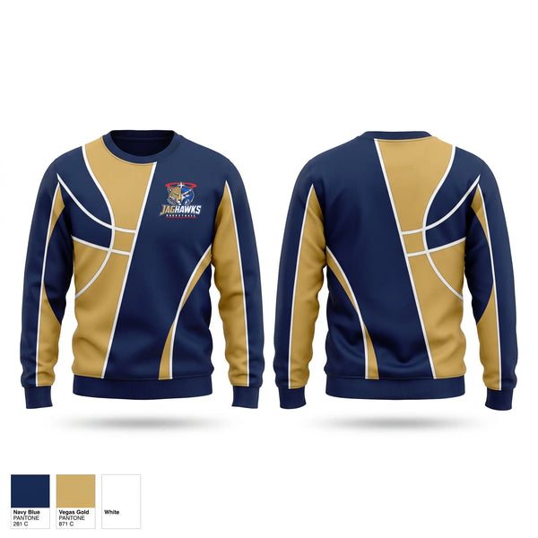 Crew Neck Sweatshirt, JagHawks, Men's Basketball, Teamtime, Team time, sublimation, custom sports apparel, team uniforms, spirit wear, spiritwear, sports uniforms, custom shirts, team store, custom team store, fundraiser sports, apparel fundraiser